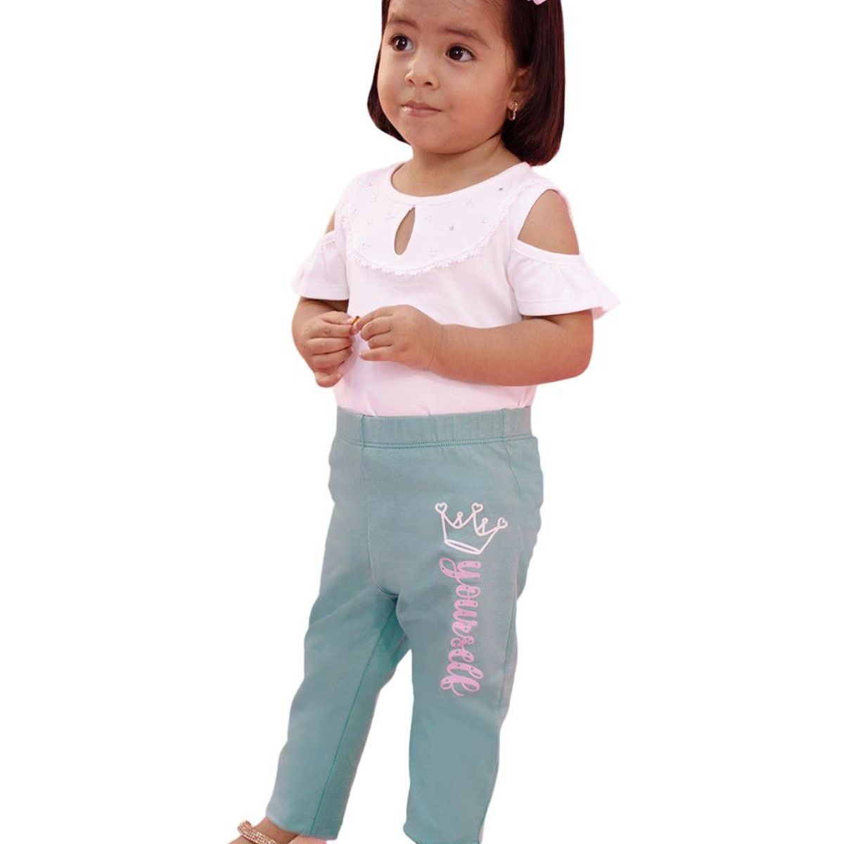 KIDS MASHMELO - Leggin para Niña con Estampado Corona Kids Mashmelo