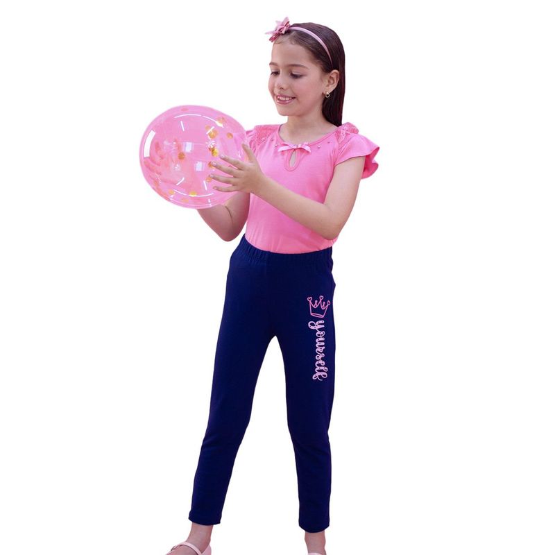 KIDS MASHMELO - Leggin para Niña con Estampado Corona Kids Mashmelo