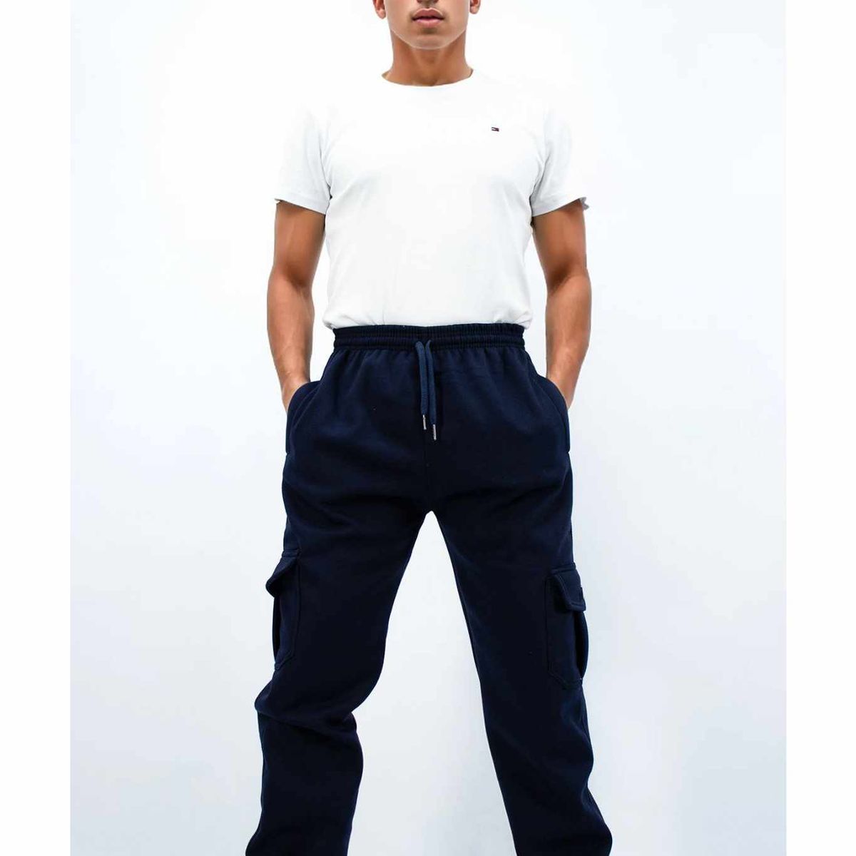 TENKI - Jogger Cargo Oversized para Hombre Franela Témpora Invierno