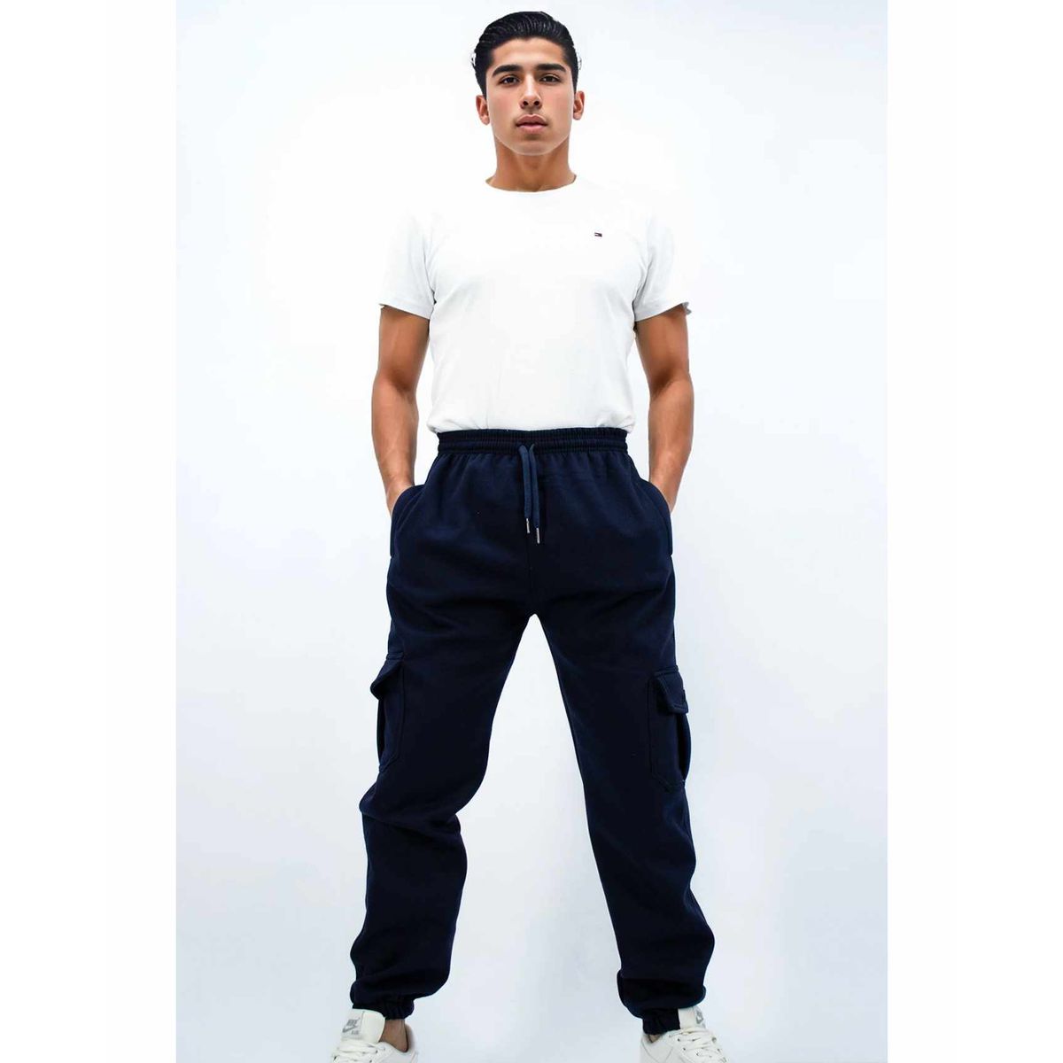 TENKI - Jogger Cargo Oversized para Hombre Franela Témpora Invierno