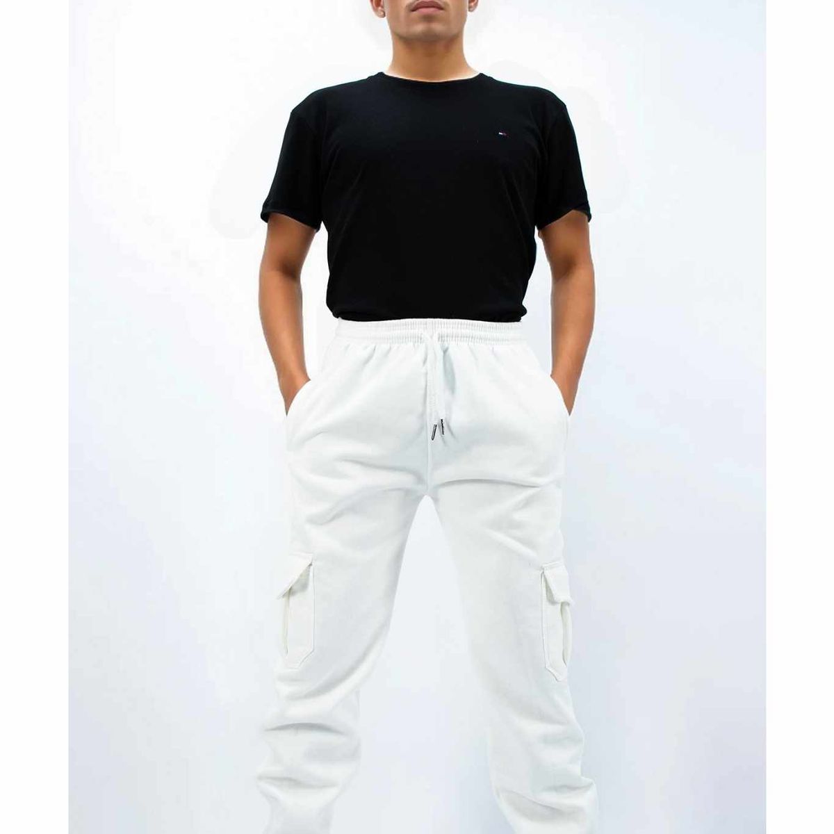 TENKI - Jogger Cargo Oversized para Hombre Franela Témpora Invierno