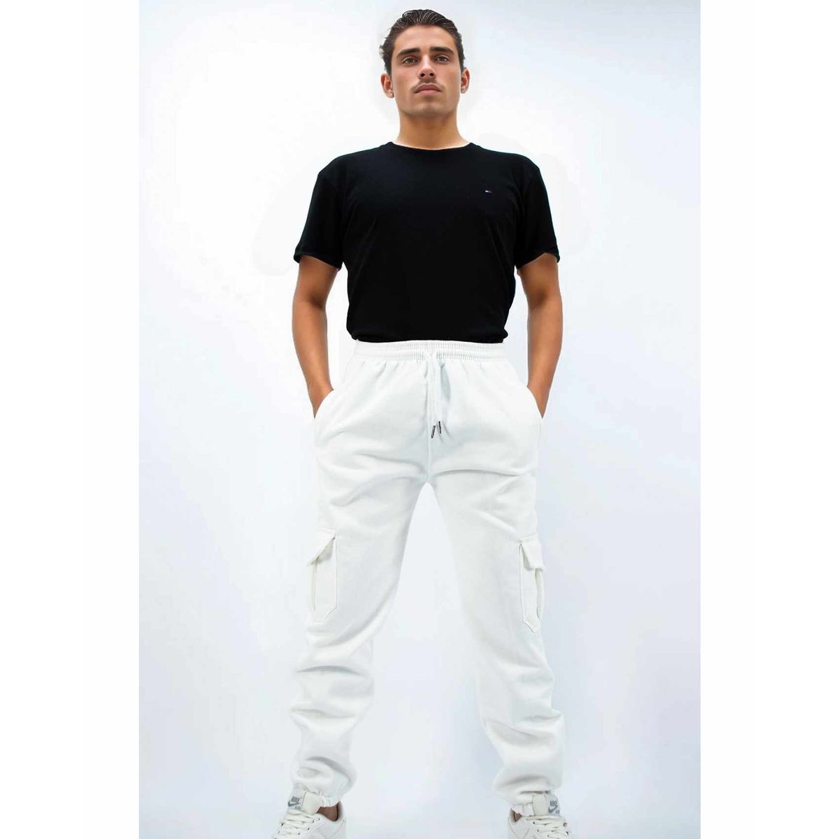 TENKI - Jogger Cargo Oversized para Hombre Franela Témpora Invierno