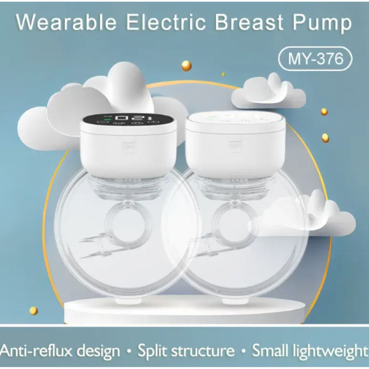 GENERICO - EXTRACTOR DE LECHE ELECTRICO MANOS LIBRES x2piezas