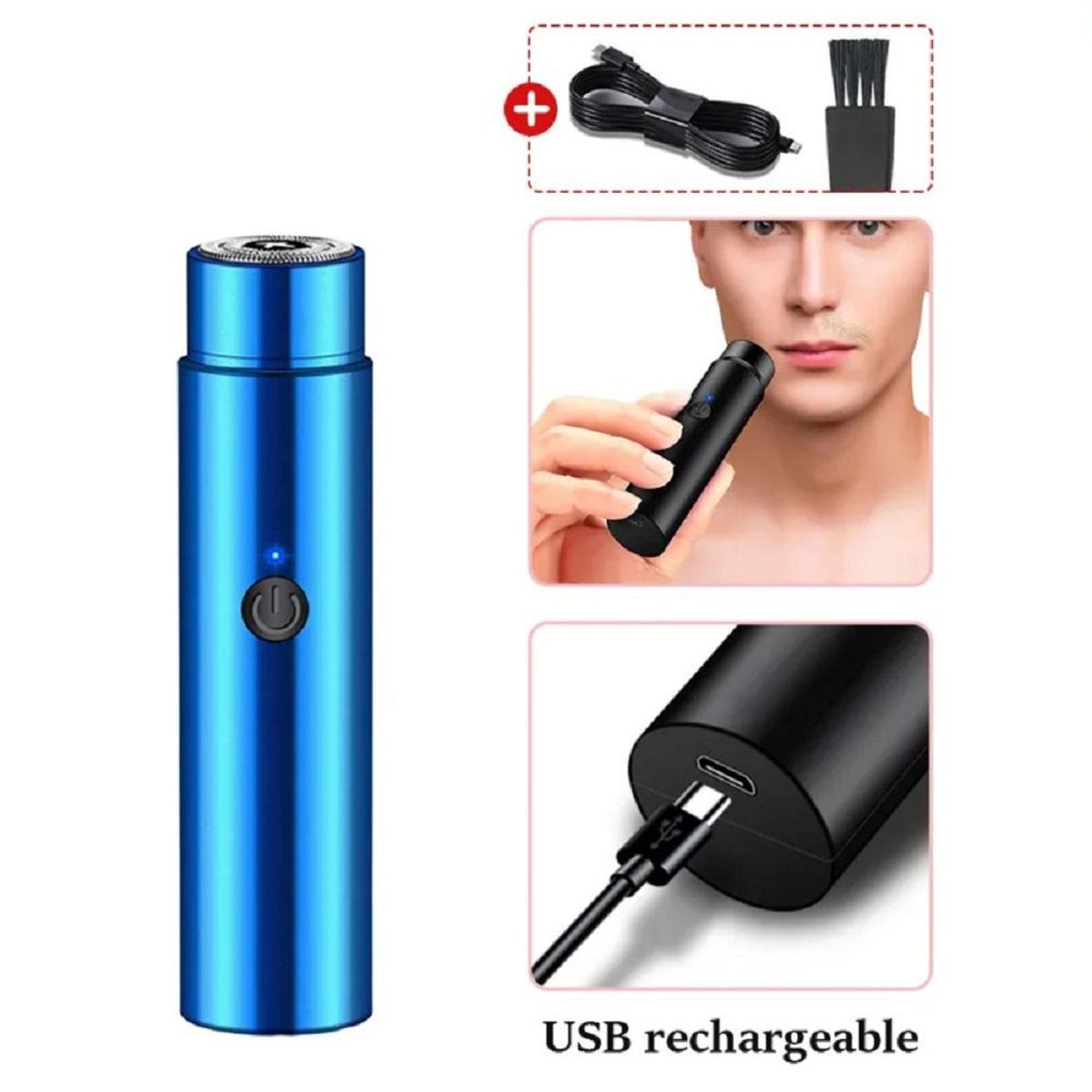 GENERICO - Afeitadora Depilador Eléctrico Portátil USB Facial Corporal Genieka