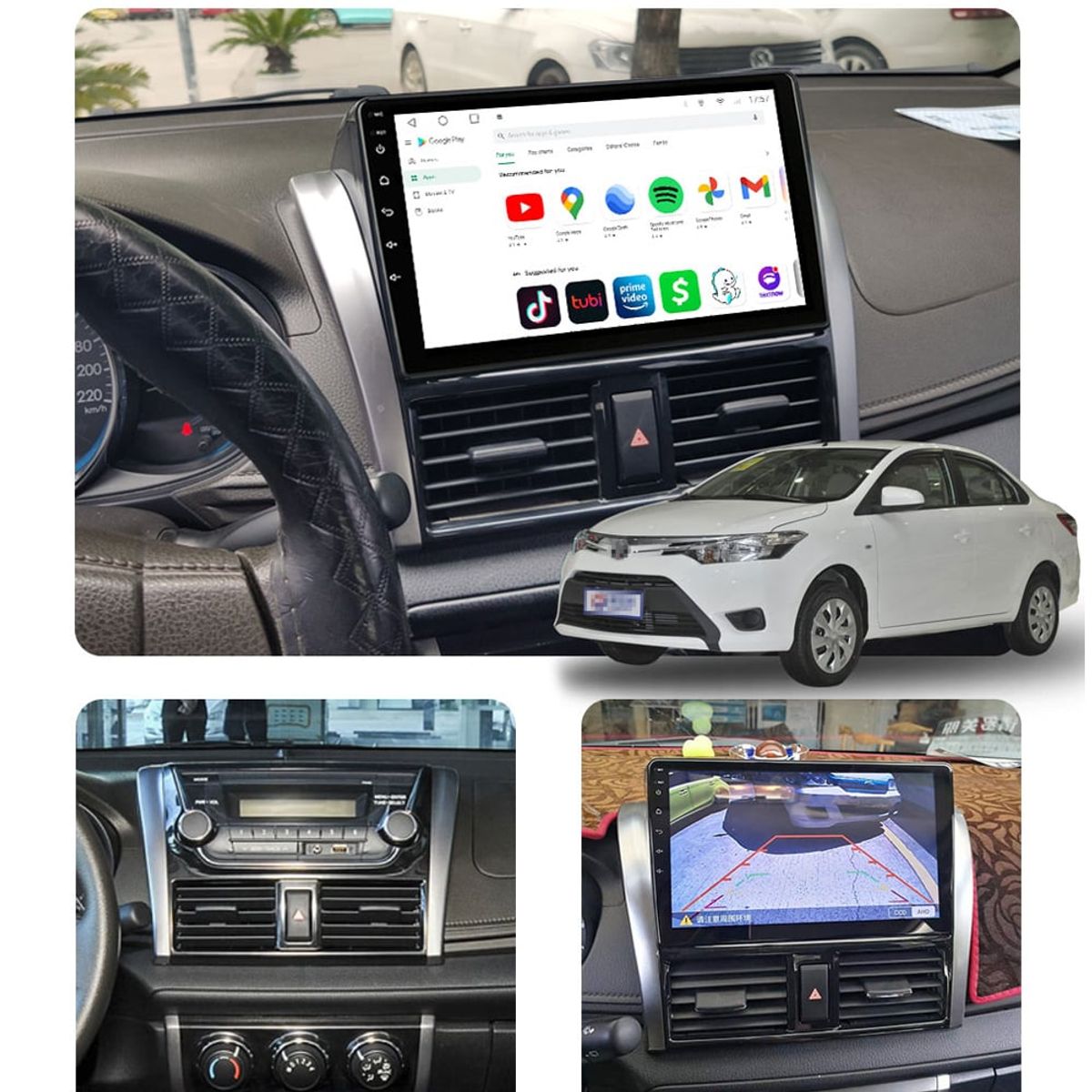 GENERICO - Autoradio Toyota Yaris 2013-2018 +Cámara Full HD