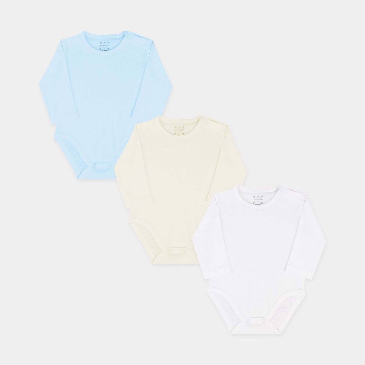 HORMIGUITA - BODY MANGA LARGA BEBE ALGODÓN SET X 3