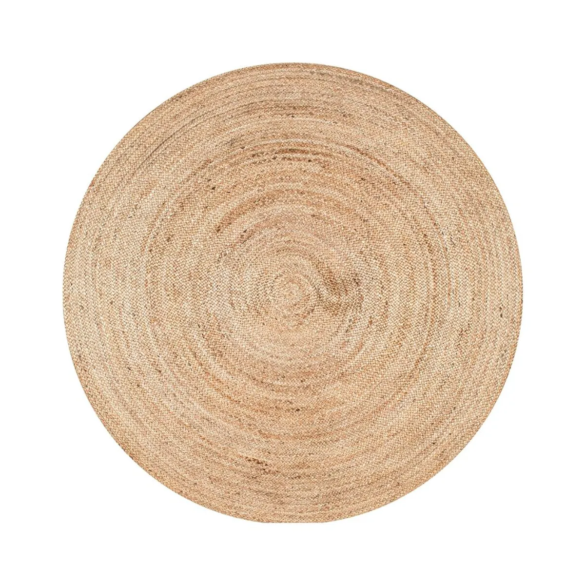 GENERICO - Alfombra de yute color natural redonda