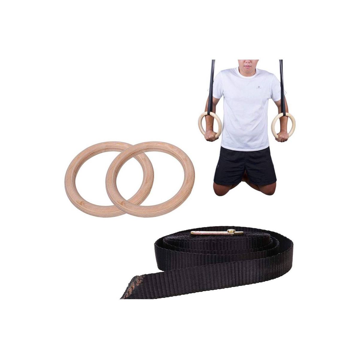 GENERICO - Aros Tipo Anillas para Entrenamiento Funcional Crosfit