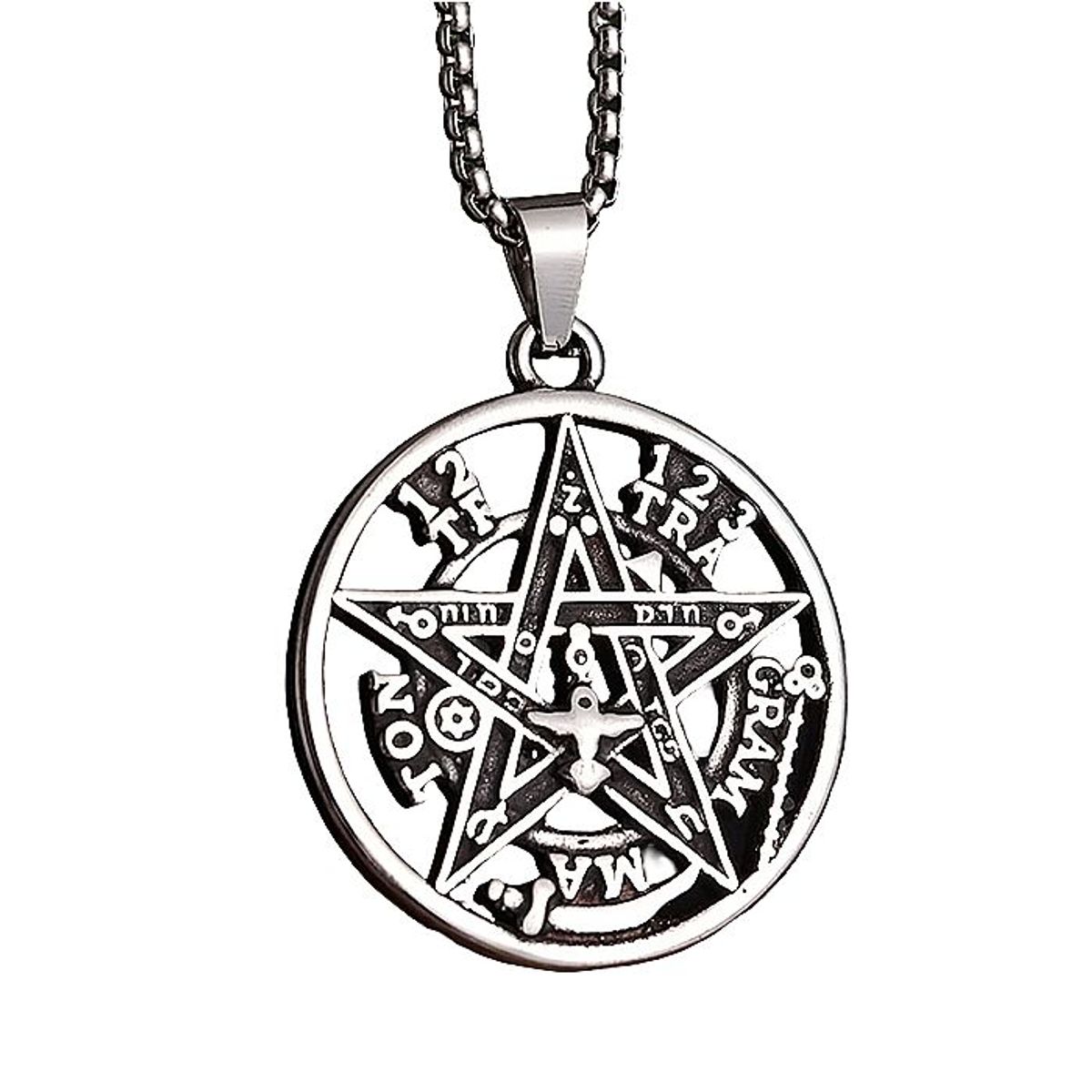 GENERICO - COLLAR PENTAGRAMA DE ACERO INOXIDABLE UNISEX