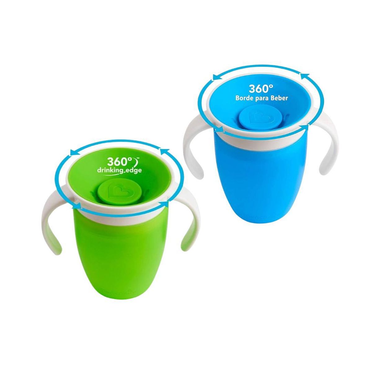 GENERICO - Vaso Mágico Antiderrame 360° Para Niños x 2 Unidades