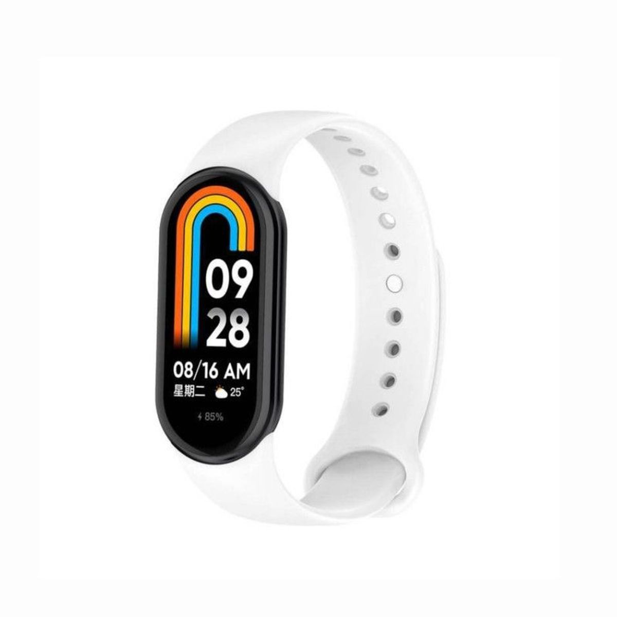 GENERICO - Correa de Silicona Para Xiaomi Mi Band 8 - Blanco