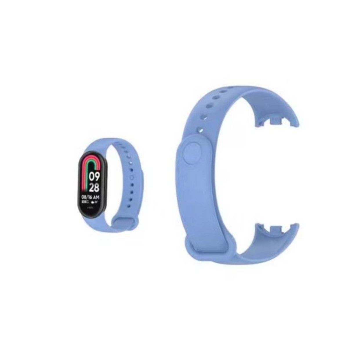 GENERICO - Correa de Silicona Para Xiaomi Mi Band 8 - Celeste