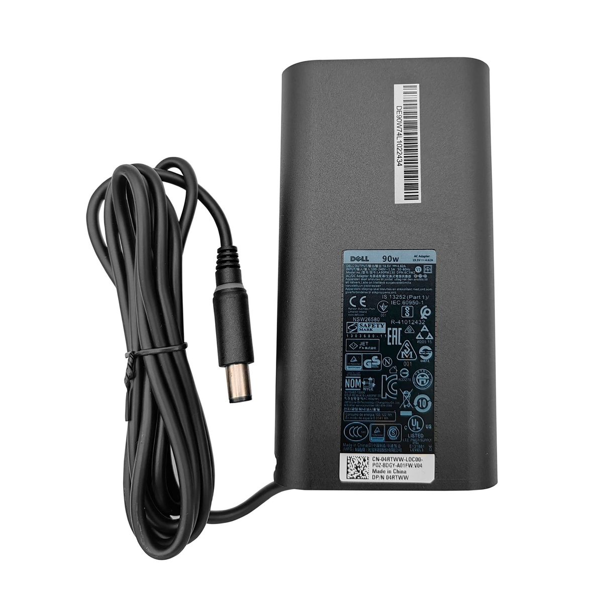 DELL - CARGADOR PARA DELL 19.5V 4.62A 90W, PUNTA 7.4*5.0MM P/N: 6C3W2