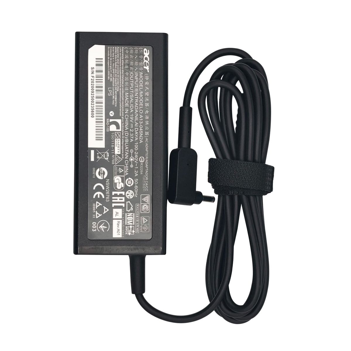 ACER - CARGADOR PARA ACER 19V 2.37A 45W, PUNTA 3.0*1.1MM, MODEL A13-045N2A