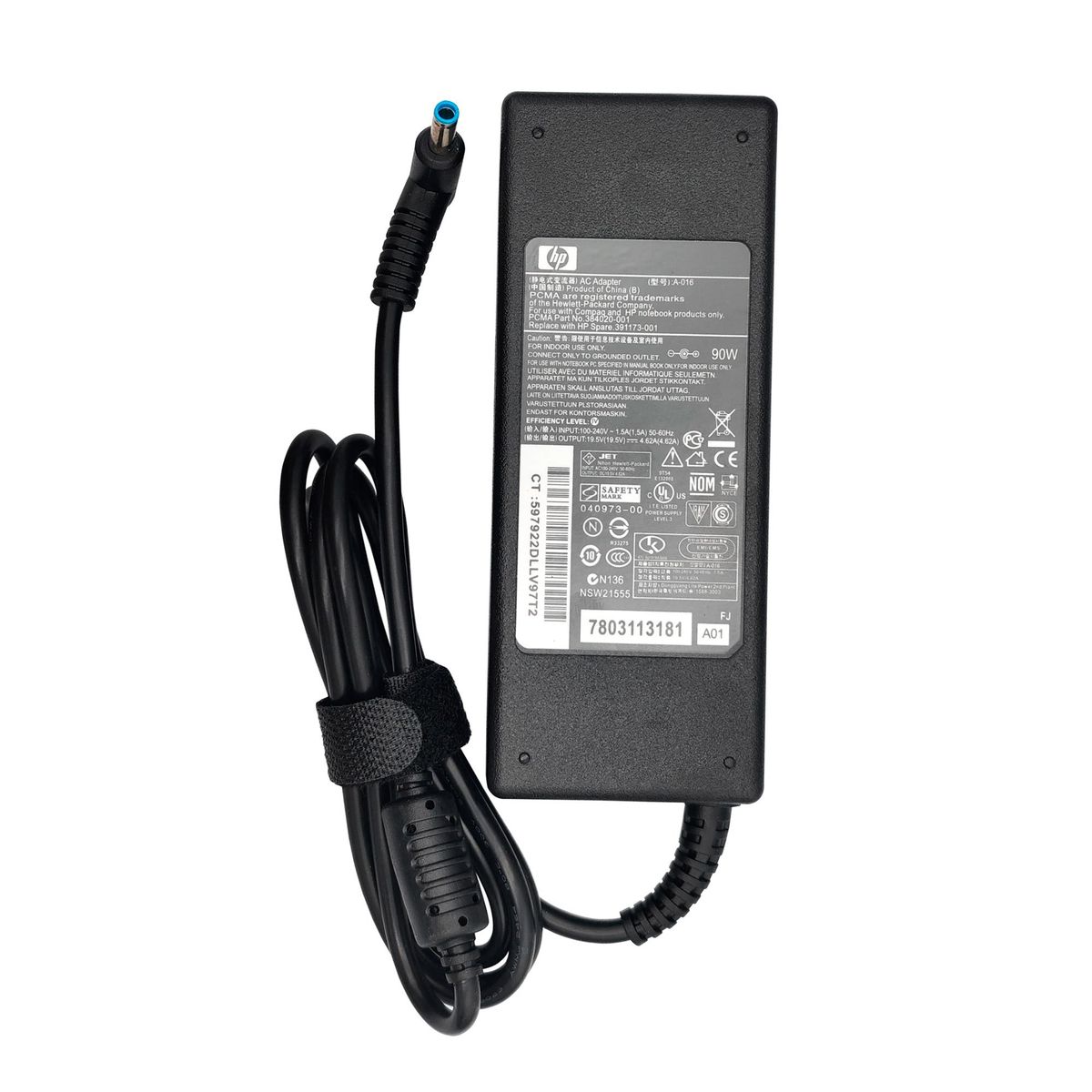 HP - CARGADOR PARA HP 19.5V 4.62A 90W, PUNTA 4.5*3.0MM, MODEL 384020-001