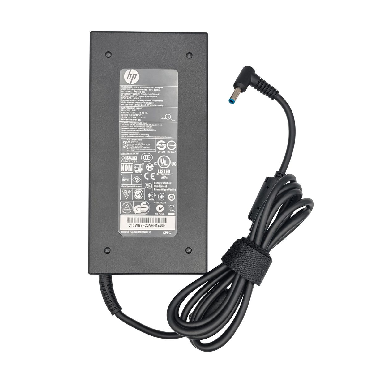 HP - CARGADOR PARA HP 19.5V 7.7A 150W, PUNTA AZUL 4.5*3.MM, MODEL TPN-DA03
