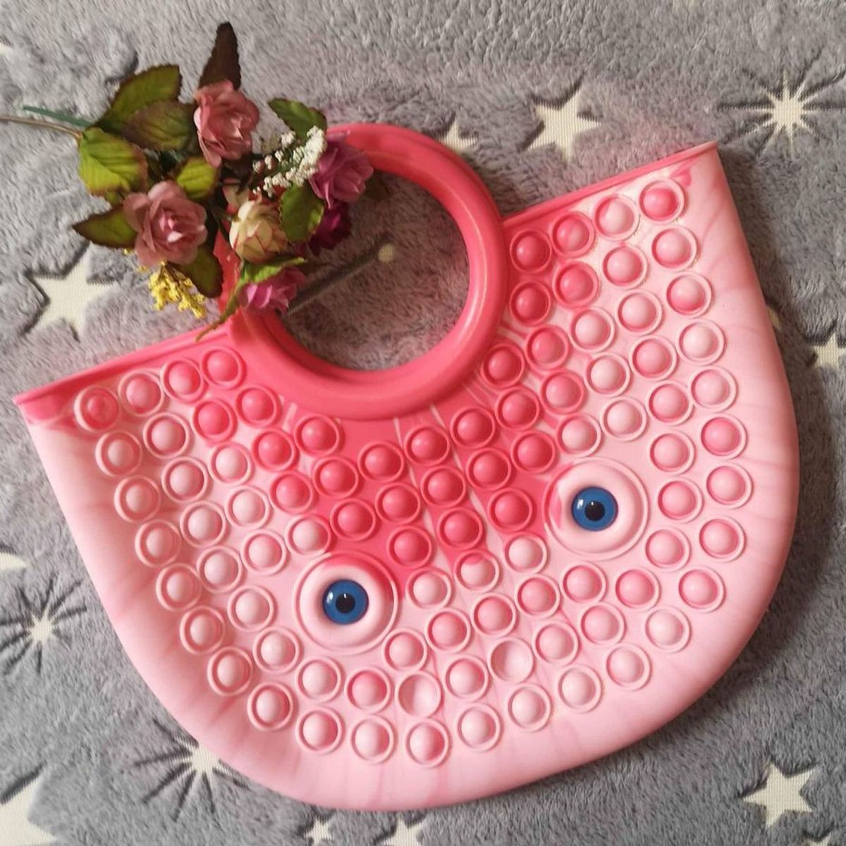 OEM - Cartera Pop It  ROSA Sensorial Burbujas Antiestrés_.