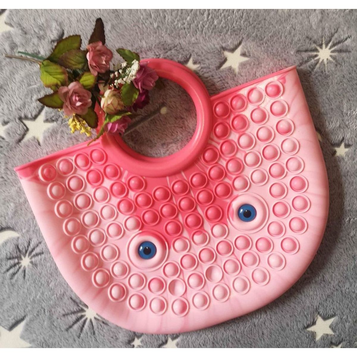 OEM - Cartera Pop It  ROSA Sensorial Burbujas Antiestrés_.