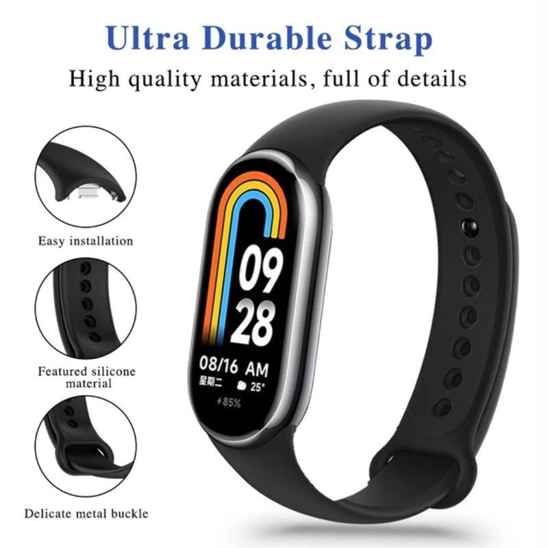 GENERICO - Correa de Silicona Para Xiaomi Mi Band 8 - Negro