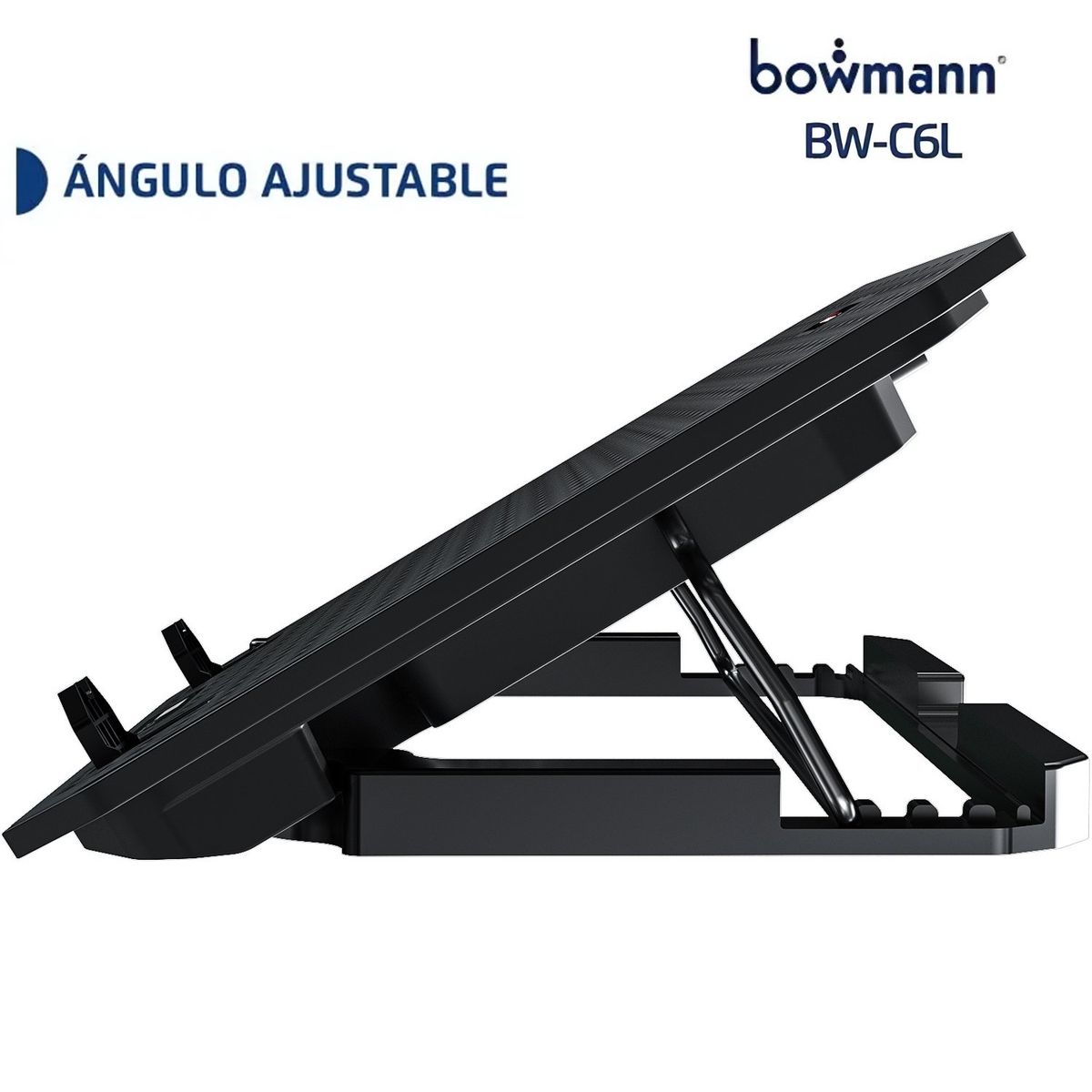 BOWMANN - Cooler para Laptop Bowmann 6 Ventiladores con Display LCD LED BW-C6L