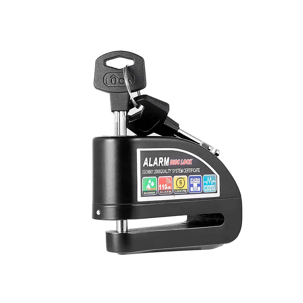 KMASTER - Candado de Disco con Alarma Kmaster para Motocicleta Bicicleta