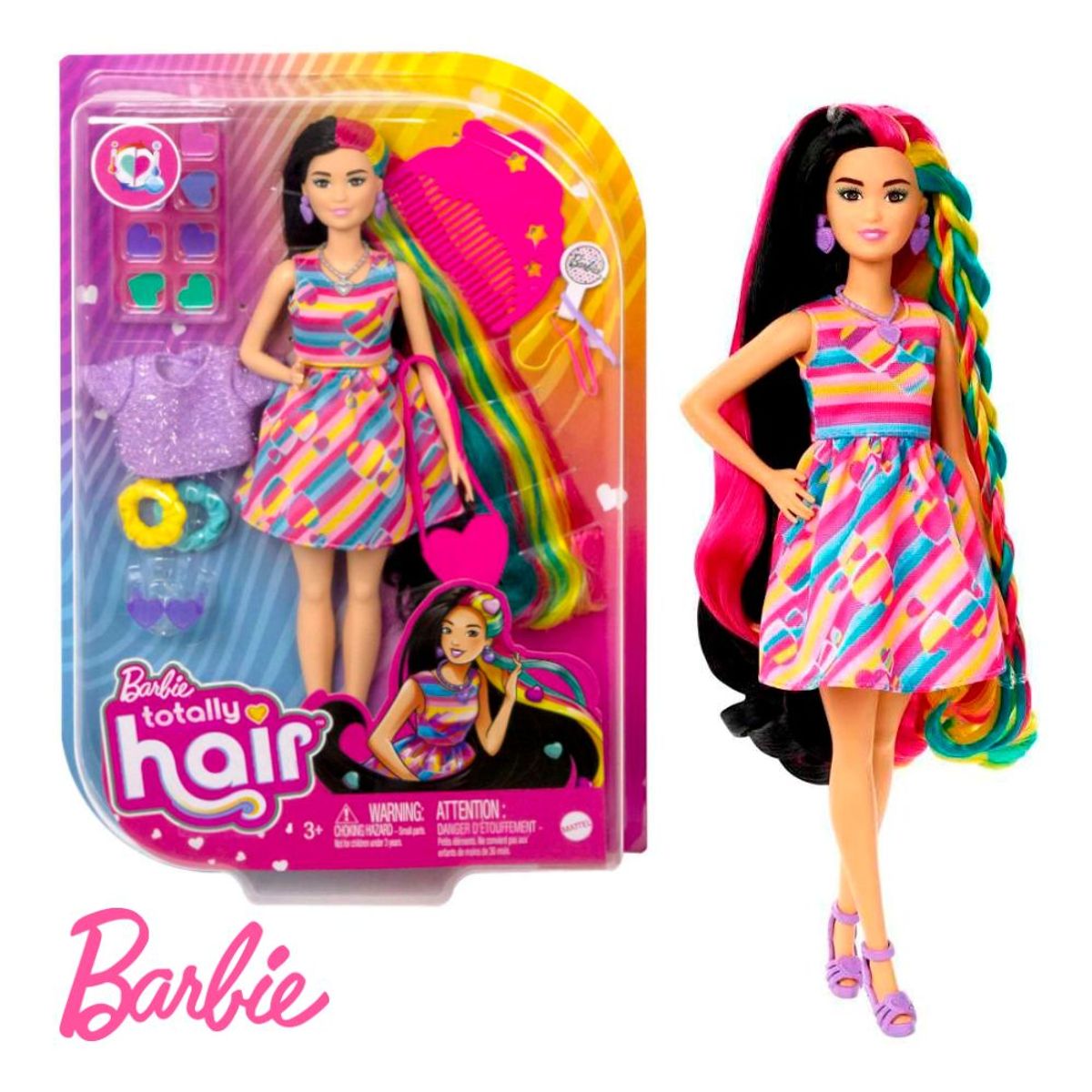 BARBIE - Barbie Totally Hair Pelo extralargo Corazón
