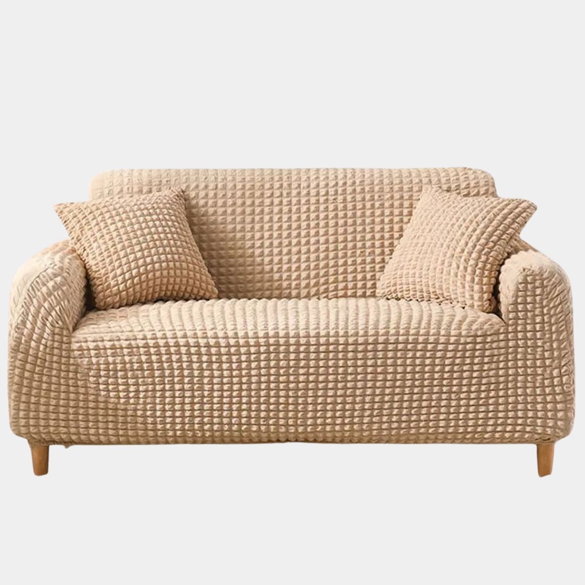 IMPORTADO MC - Funda de mueble 3-2-1 con 6 fundas de cojines Burbuja beige