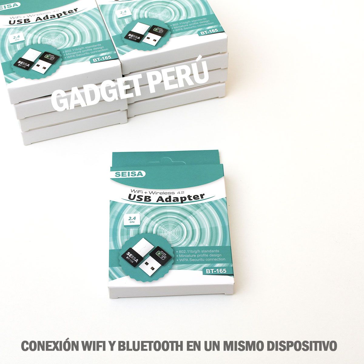 SEISA - Usb Wifi y Bluetooth Adaptador 2 en 1