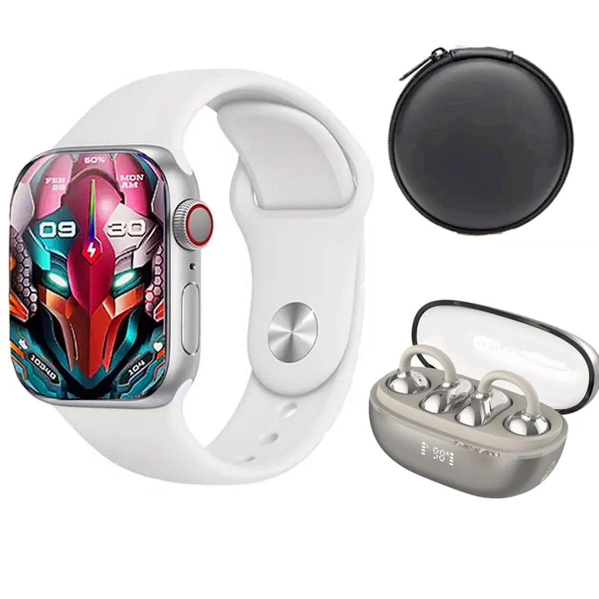 MOTOROLA - Motorola Moto Buds C30-B Audífonos tws y Toumi Watch S9 Pro y Estuche