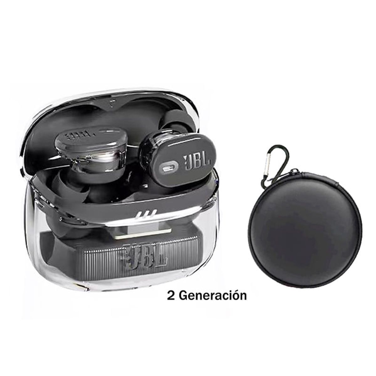 JBL - JBL Tune Buds 2 Auriculares inalámbricos sonido Pure-Negro y Estuche