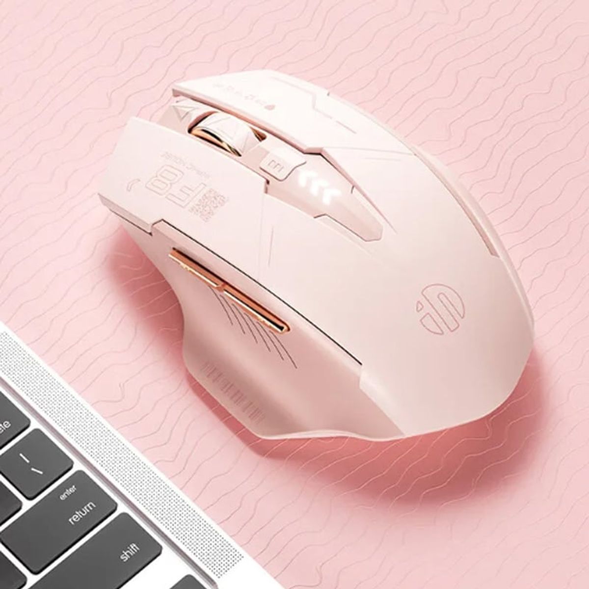 XIAOMI - Mouse inalámbrico recargable INPHIC A9 Bee 24G-Rosa