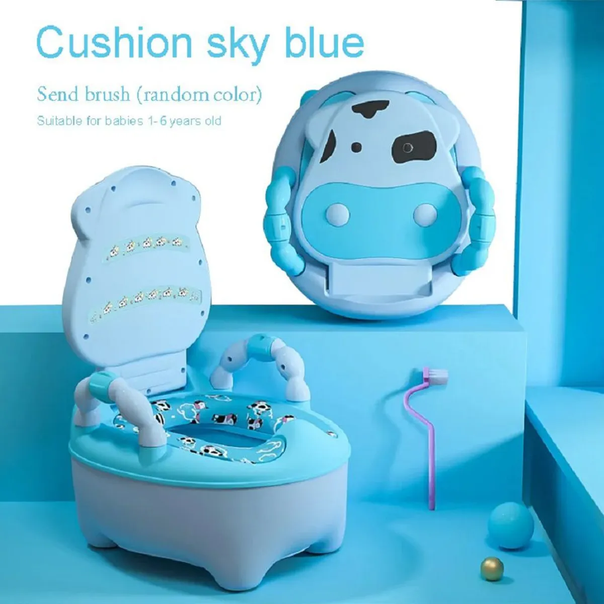 GENERICO - Bacín de Entrenamiento para Bebé Niños Con Diseño Celeste