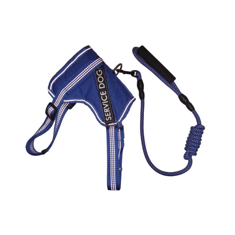 GENERICO - Pechera arnés anti tirones Service Dog Azul talla XL