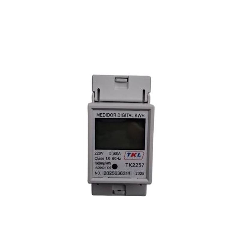 GENERICO - MEDIDOR DIGITAL MONOFASICO -  RIEL DIN TKL 60A