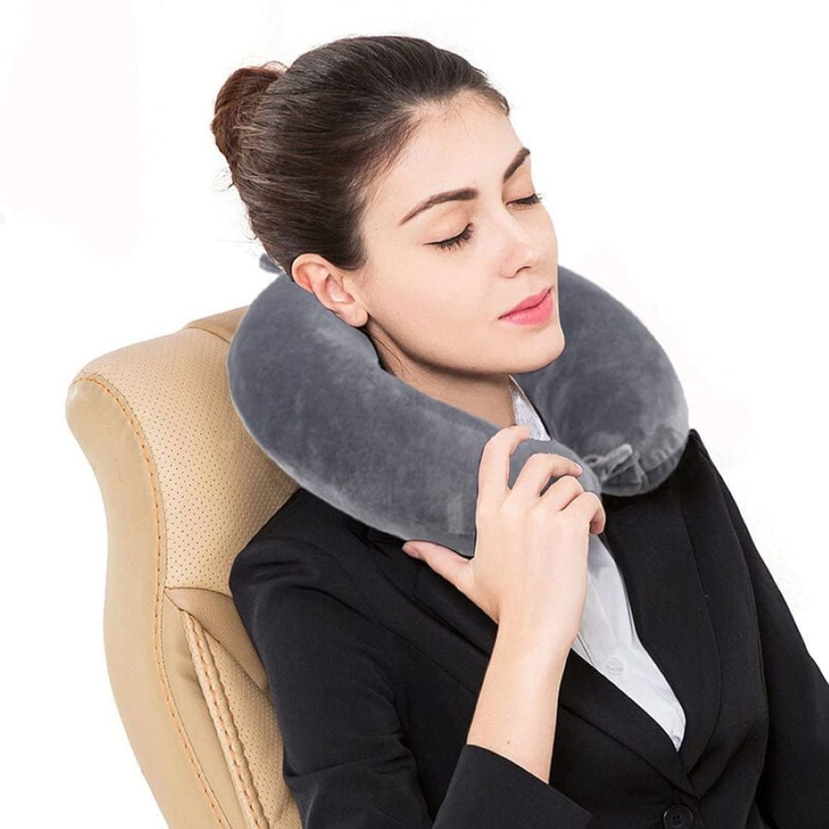 GENERICO - Almohada Cervical con Gel y Funda para El Hogar Oficina O Viajar