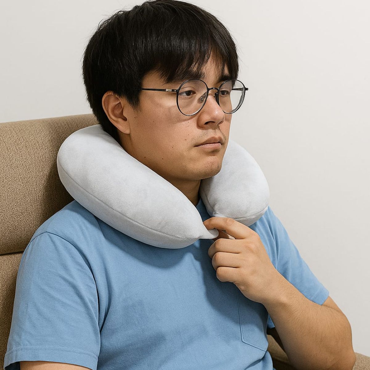 GENERICO - Almohada Cervical con Gel y Funda para El Hogar Oficina O Viajar