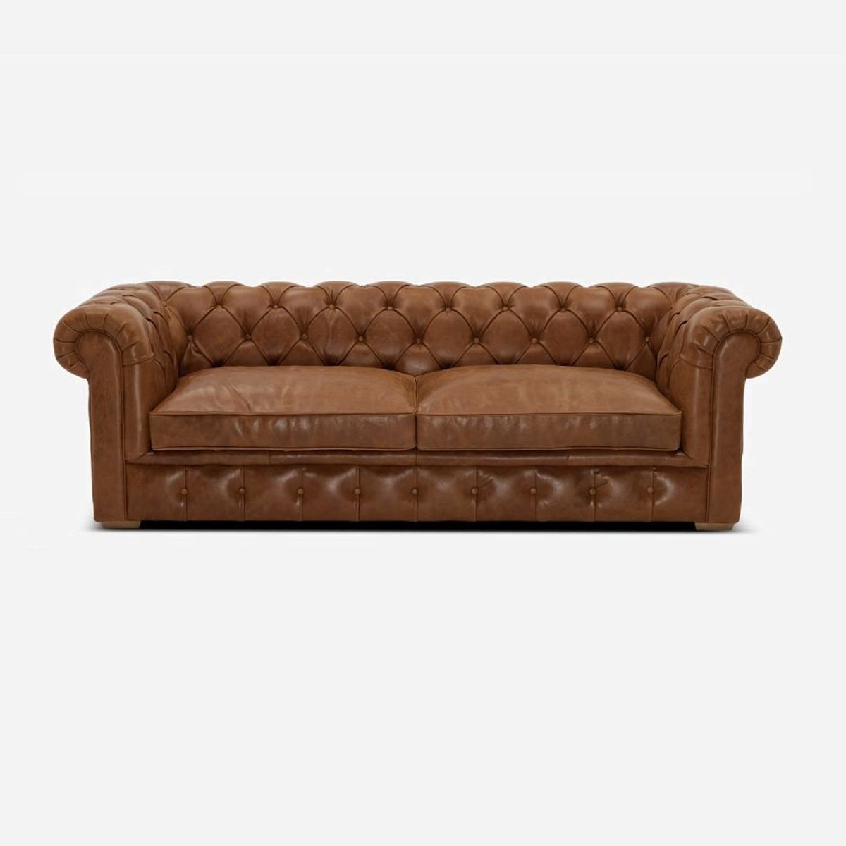 FABIANI HOME - Sofá modelo Chesterfield 3 Cuerpos Marrón Fabiani Home