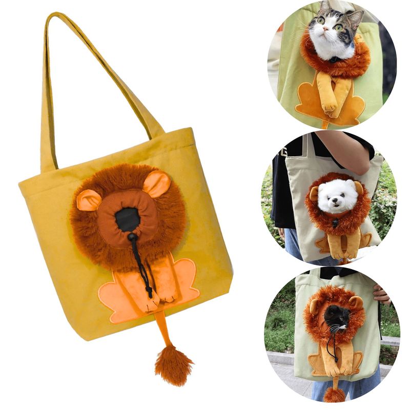 GENERICO - BOLSO TRANSPORTADOR DE MASCOTA ORO VIEJO LEON-M