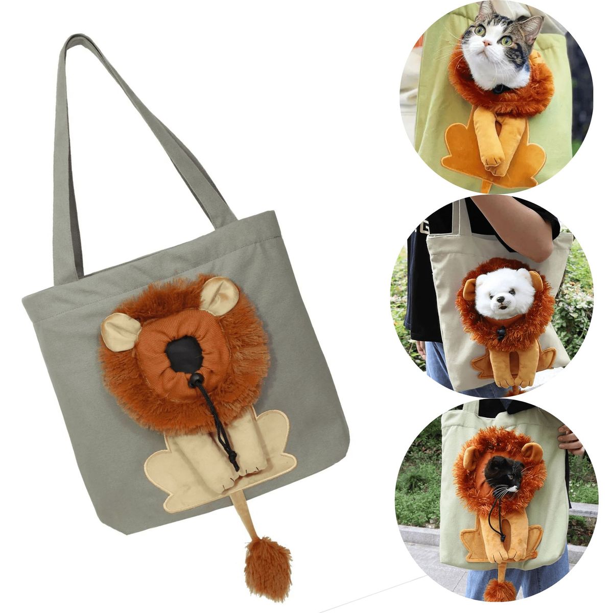 GENERICO - BOLSO TRANSPORTADOR DE MASCOTA NUTRIA - LEON-M