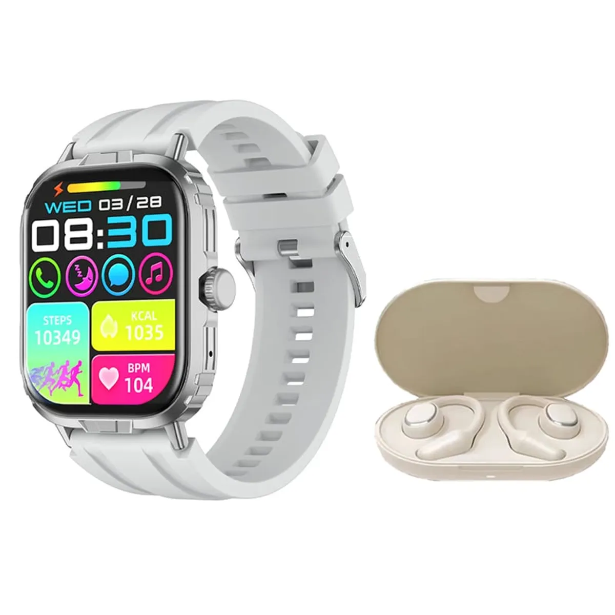 MOTOROLA - Motorola Moto E20-Blanco Audífonos tws y Toumi Watch GT-M-w