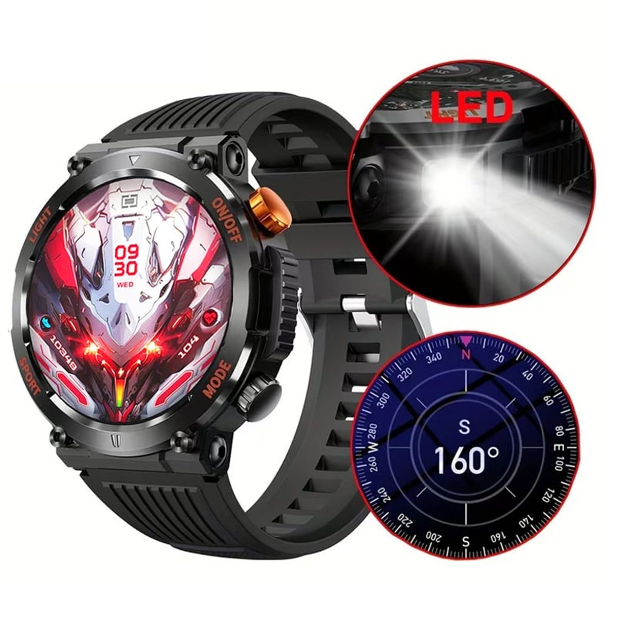 TOUMI - Reloj Inteligente Toumi GT-T BT Smartwatch 1.5 Amoled 420*420