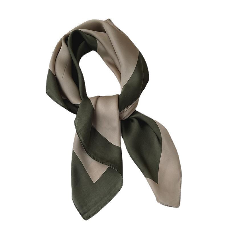 VATYERTY - Bufanda cuadrada de punto con bloques de color - Transpirable