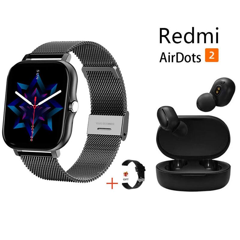 XIAOMI - Reloj inteligente Negro de 183 pulgadas + combo Xiaomi Redmi AirDots2