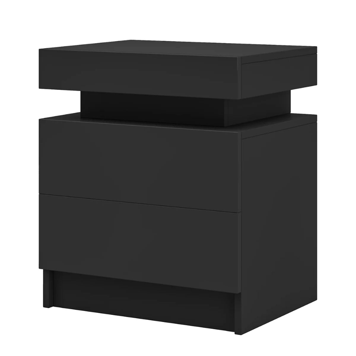 CENTRAL DECCO - VELADOR 2 CAJONES MEGAN NEGRO