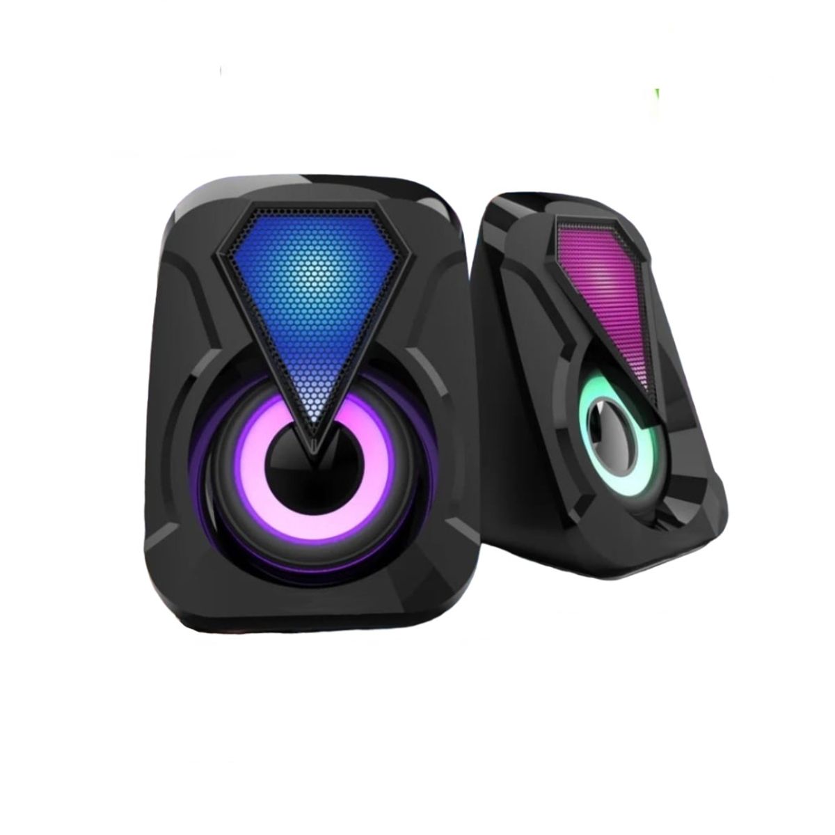 GENERICO - Parlante para Pc Laptop Multimedia Luz RGB 35mm USB