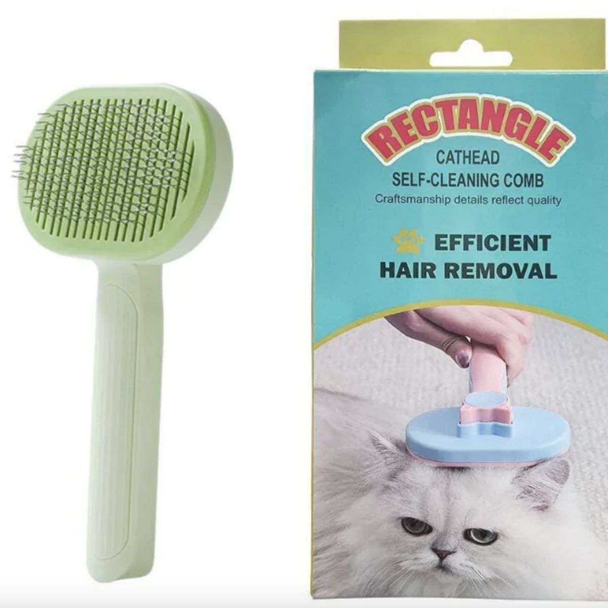 GENERICO - PEINE GATO AROMÁTICA CEPILLO LIMPIEZA RECTANGULAR CATHEAD