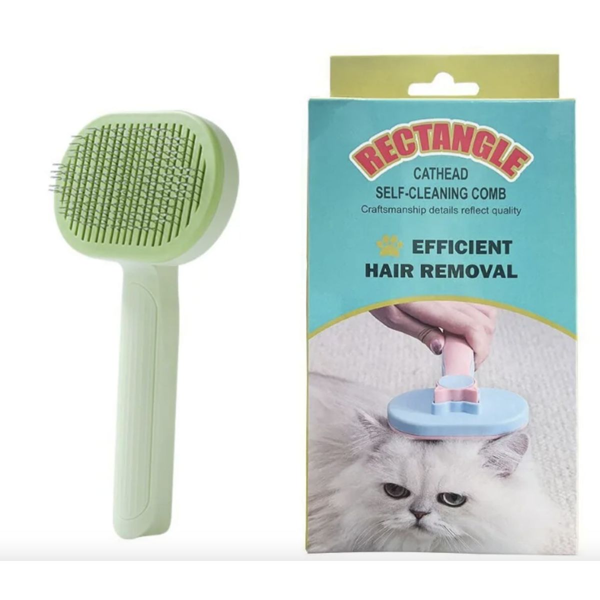 GENERICO - PEINE GATO AROMÁTICA CEPILLO LIMPIEZA RECTANGULAR CATHEAD