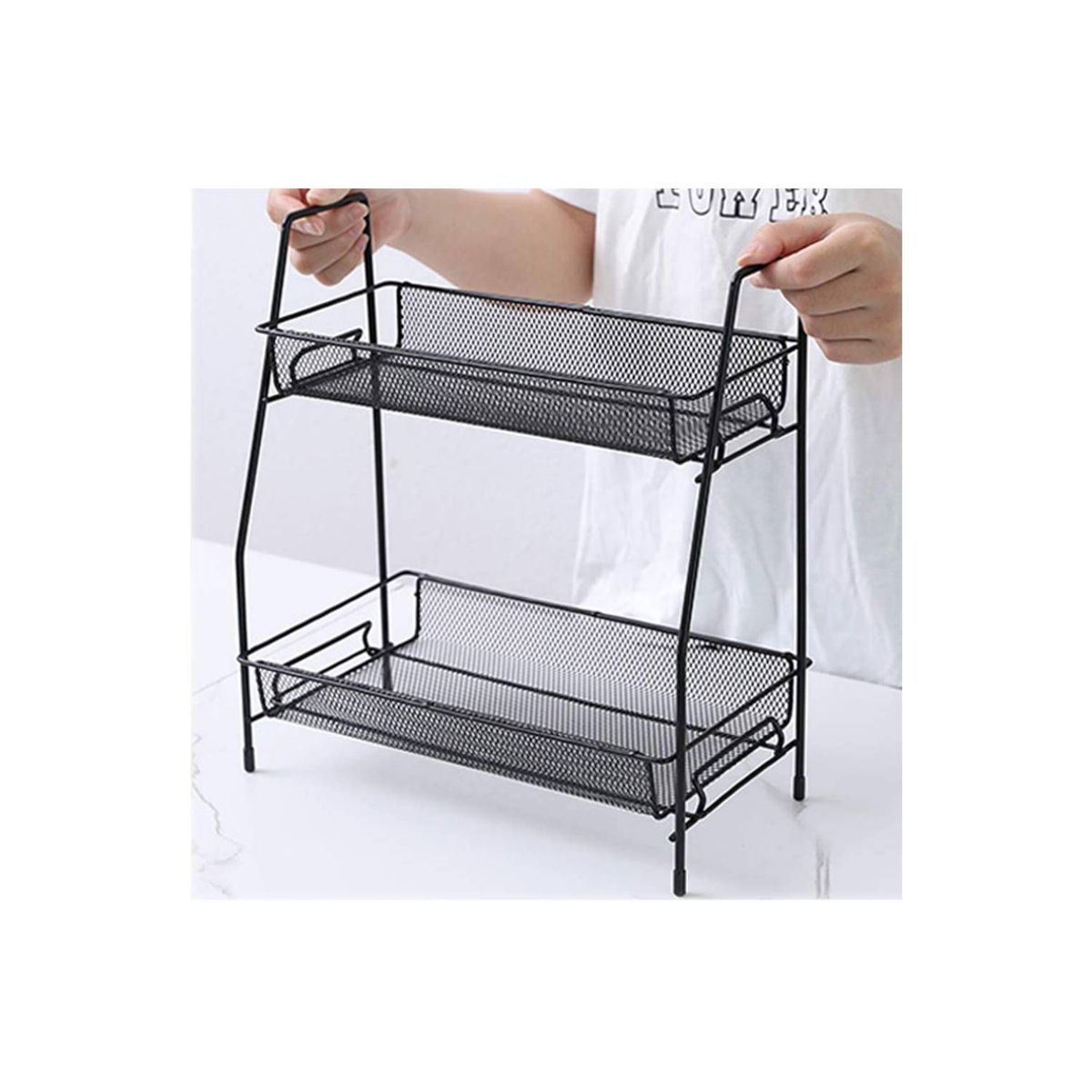 GENERICO - Estante Organizador de Cocina Condimentero Especiero 2 Cestas