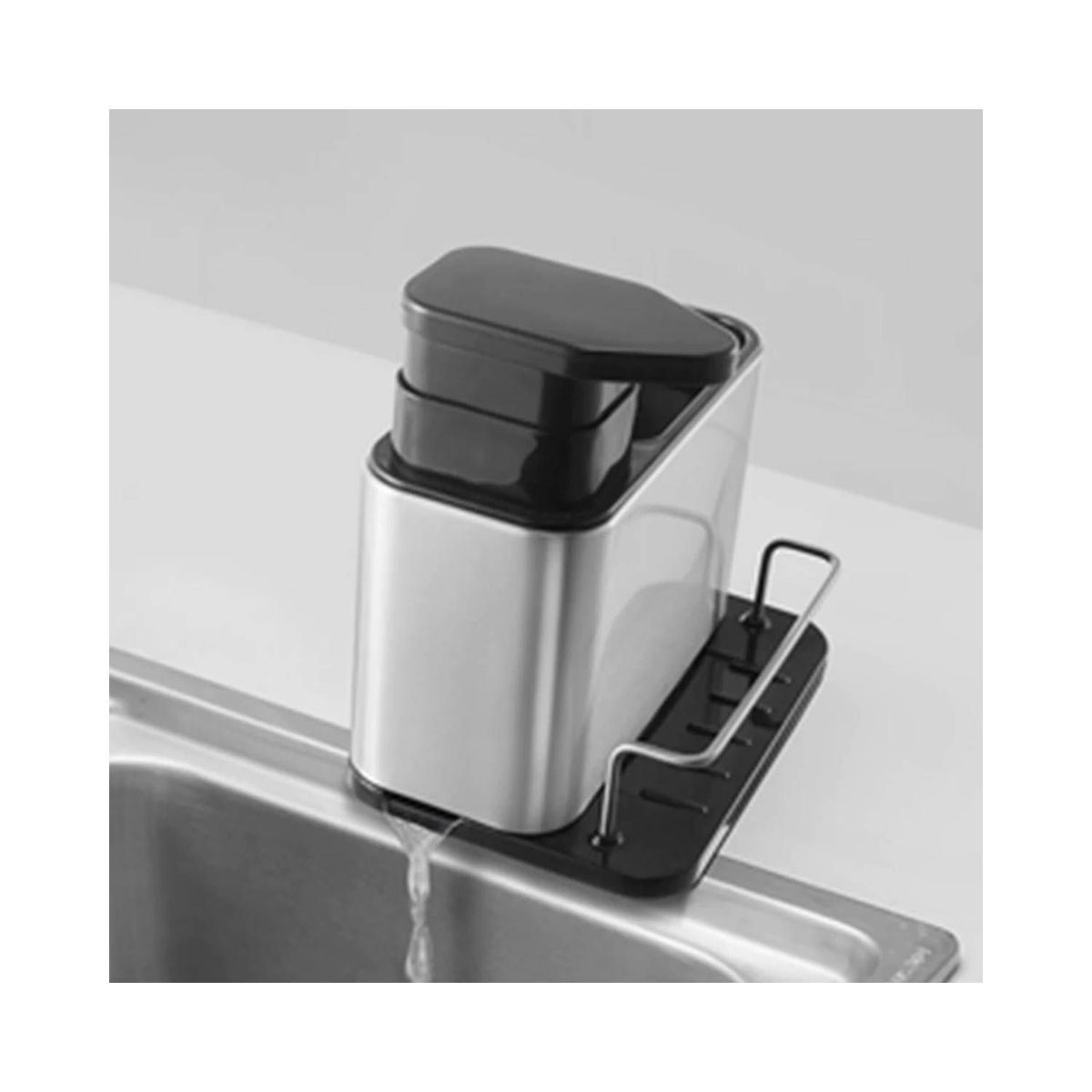 GENERICO - Organizador lavadero con dispensador jabón acero