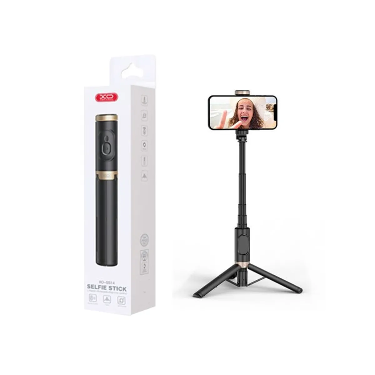 XO SIMPLE IS BEAUTY - Palo Selfie Stick Premium con bluetooth XO-SS14 Negro